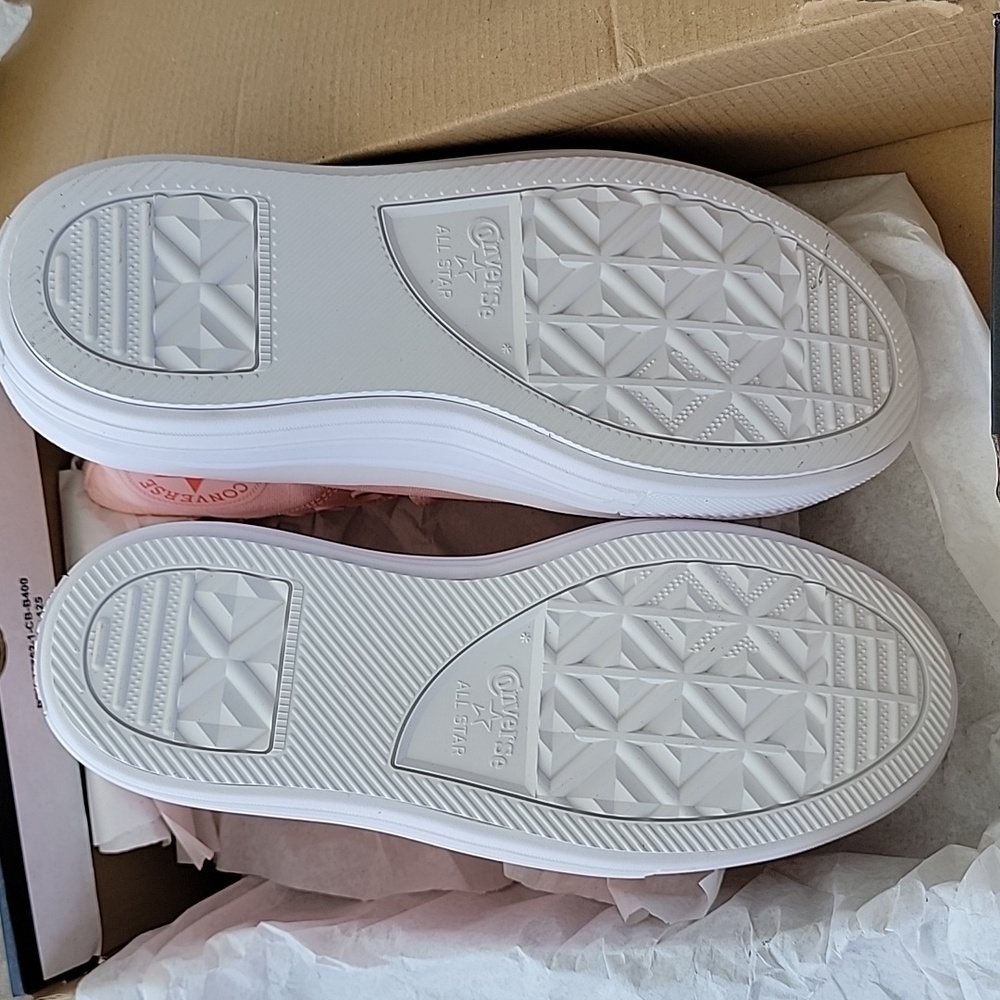 Converse Women's CTAS Move Hi Top Platform Sneakers Storm Pink & White Canvas W8 - Picture 7 of 8